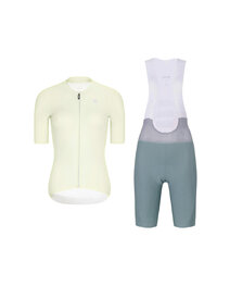 RIVANELLE Cyklistický krátký dres a krátké kalhoty - ELEVATE - zelená/ivory